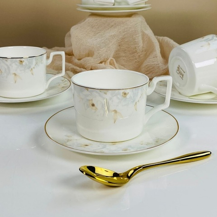 Lenardi 145-685 Чайный набор 12пр. ЛИЛИАН 270мл в под.уп.(х10)Костяной фарфор