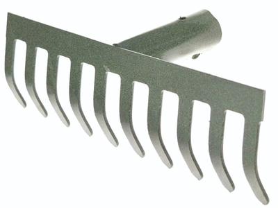 Грабли прямые 10-ти зубые без черенка эмаль ГП-10