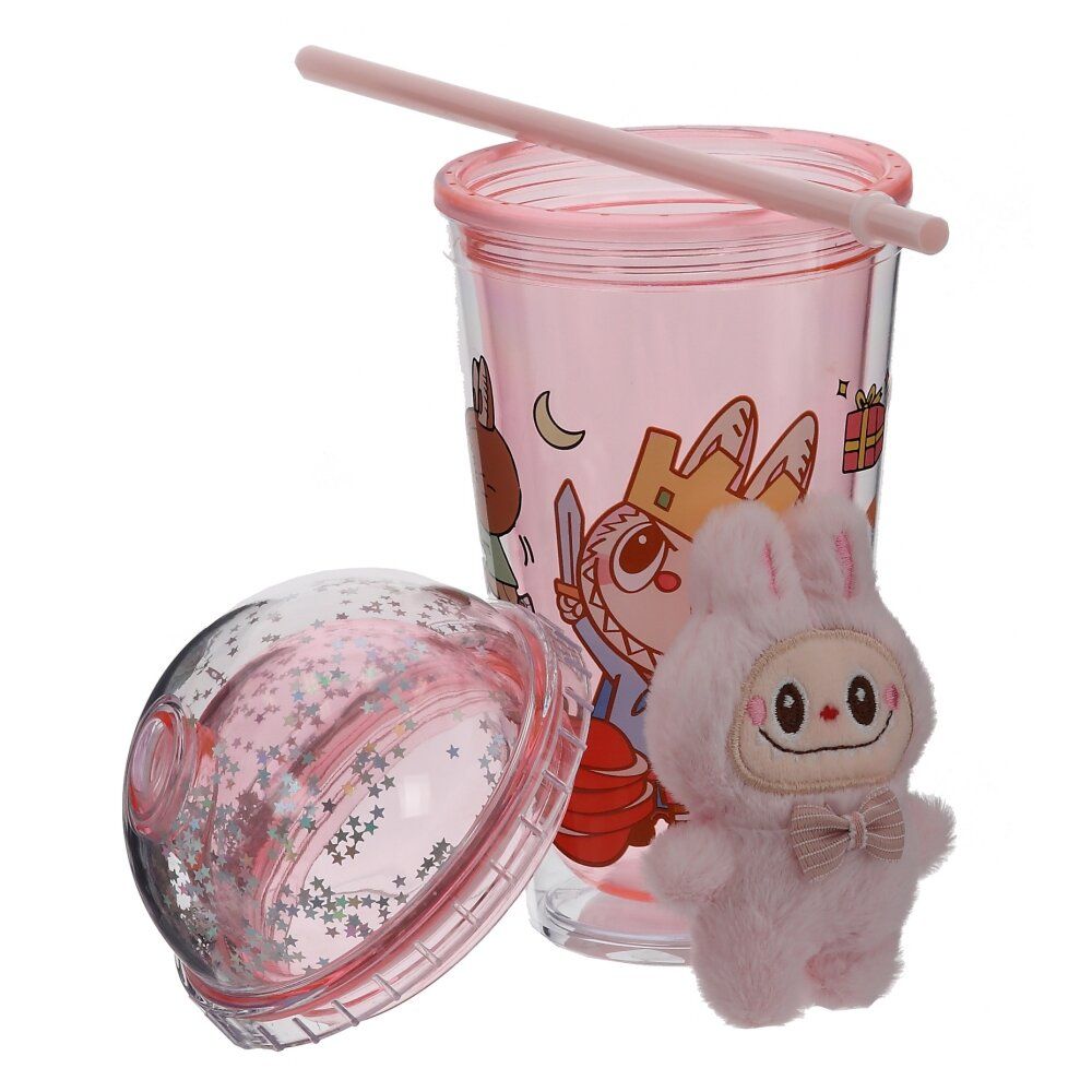 GAEM Стакан с крышкой и трубочкой, 460 мл, L10 W10 H21 см