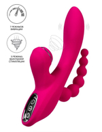 Вибростимулятор 3‑в‑1 JOS Tripling с вакуумом клитора, 21 см