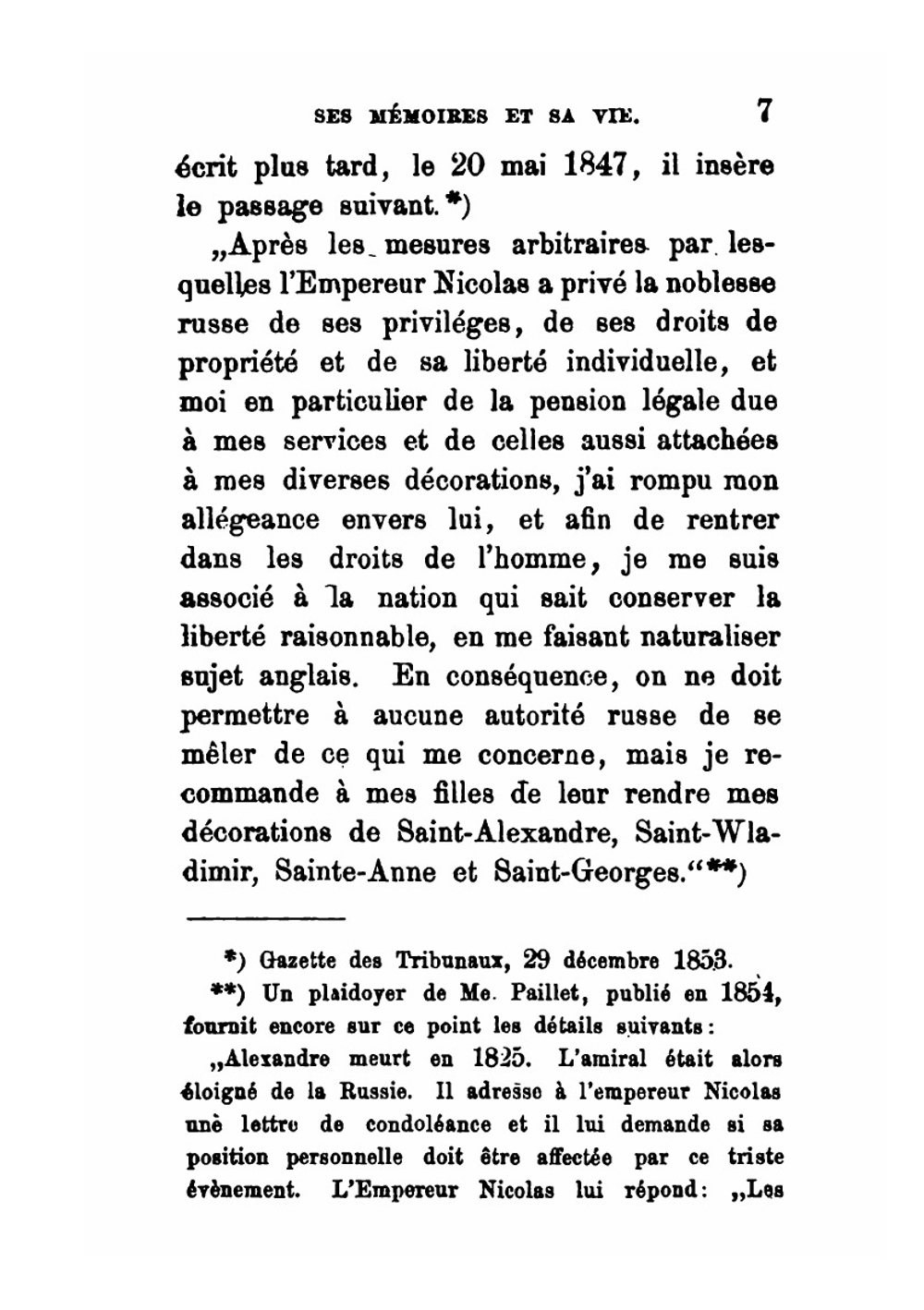 Mémoires de l'amiral Tchitchagoff (1767-1849) | Pavel Vasil'evich Chichagov