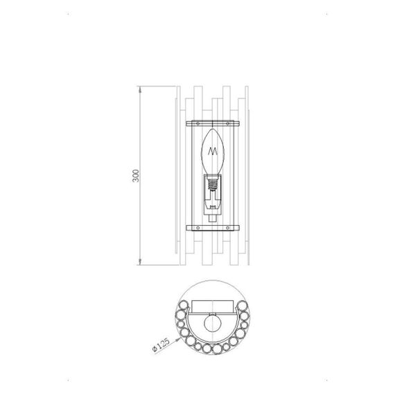 Настенный светильник Maytoni Coliseo MOD136WL-01BS
