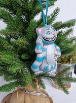 Чеширский кот ёлочная игрушка из фарфора