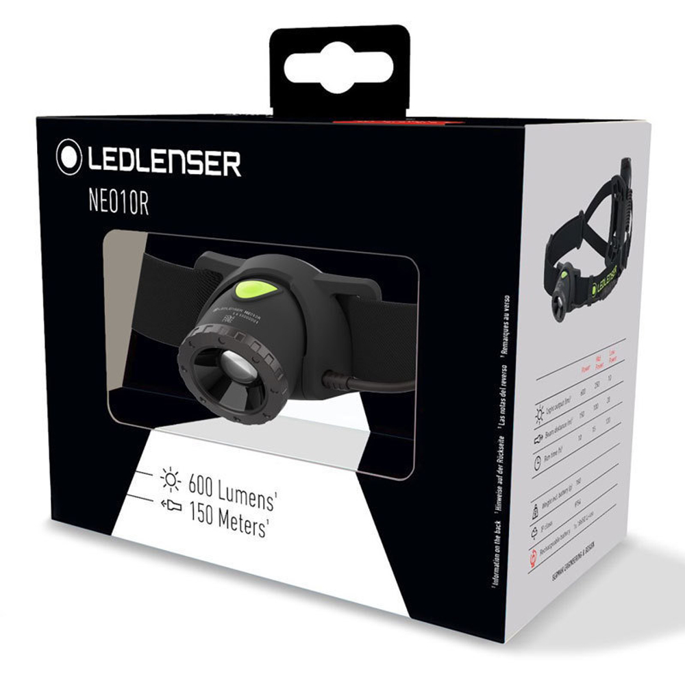 Фонарь светодиодный налобный LED Lenser NEO10R, черный, 600 лм, аккумулятор