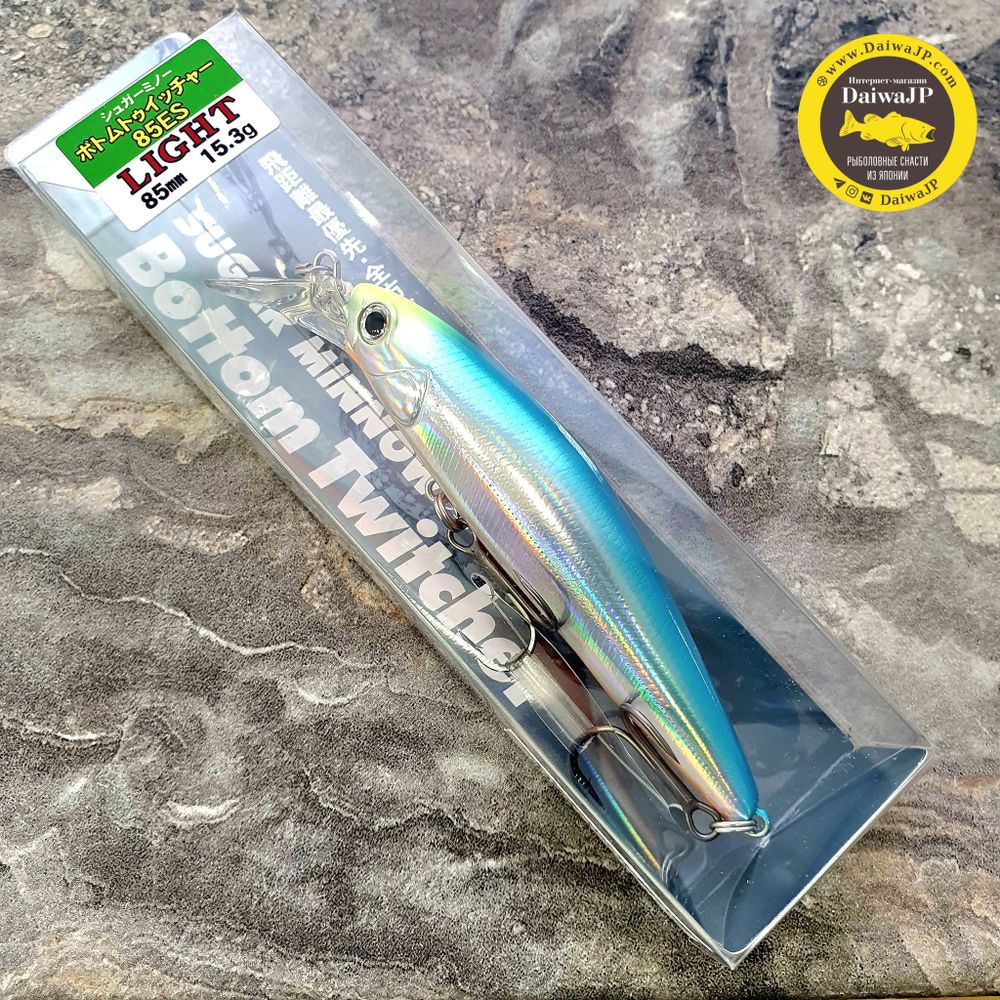 Воблер BASSDAY Sugar Minnow Bottom Twitcher 85ES Light H-52