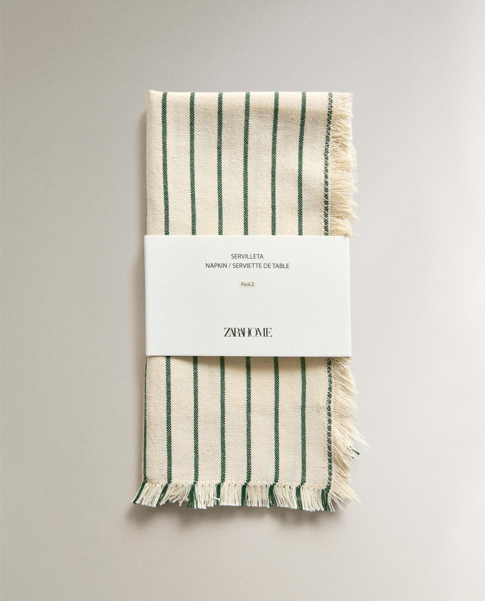 Zara Home столовая салфетка из хлопка, узор в полоску, 45 45 см (комплект 2 шт.) · 3219/022