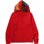 A Bathing Ape Bathing Ape Shark Pattern Hooded Zip Up Свитшот красный