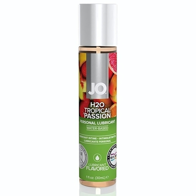 Лубрикант на водной основе с ароматом тропических фруктов JO Flavored Tropical Passion - 30 мл.
