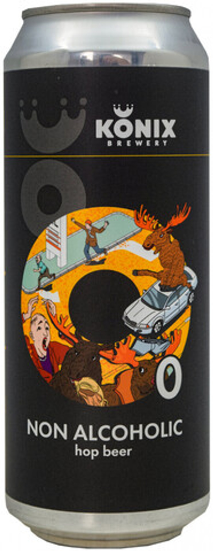 Пиво Коникс Лось, Просто Лось Безалкогольное/ Konix Moose, Just Moose Non Alcoholic 0.45л - 6шт