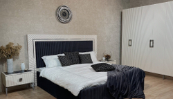 Кровать 1.8 "Измир" серебро 6 дв