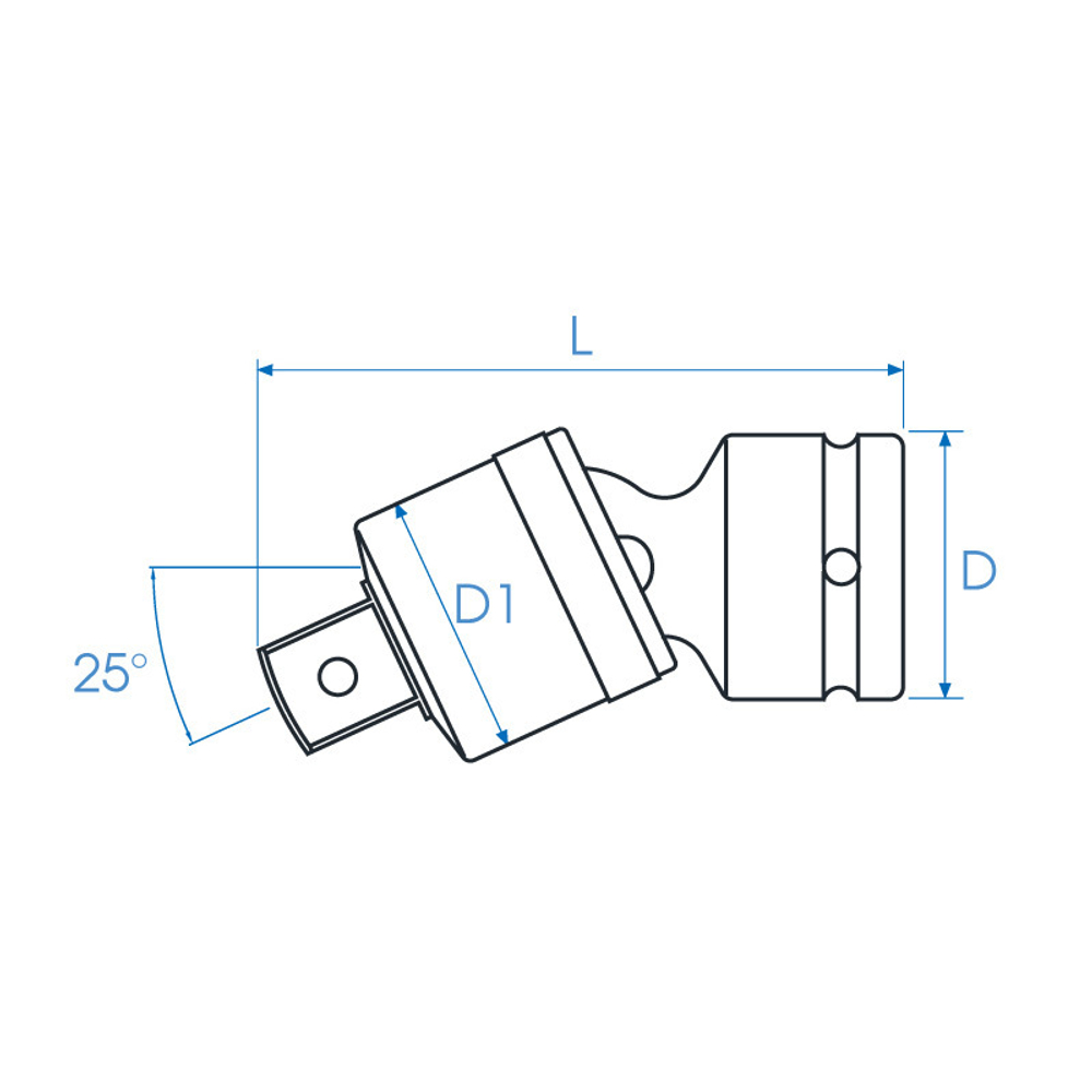 KING TONY (6798P) Кардан ударный 3/4", с шариковым фиксатором