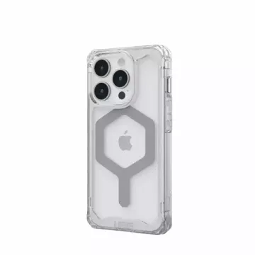 Чехол с поддержкой MAGSAFE Uag Plyo для iPhone 15 Pro 6.1", цвет прозрачный/серебро (Ice/Silver)