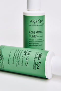 Тоник для лица ACNE DETOX для жирной и проблемной кожи pH 6.5, ТМ ALGA SPA