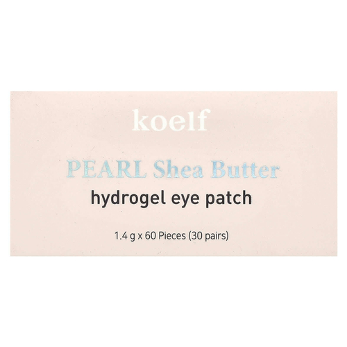Koelf, Масло ши Pearl, гидрогелевые патчи для глаз, 60 патчей