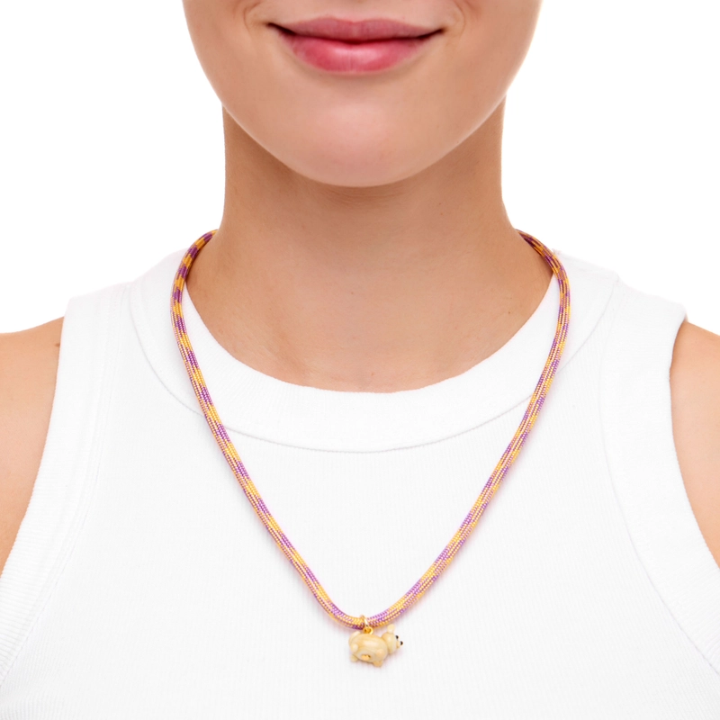 Колье Мой Любимый Пушистик на Паракорде – Бежевый кот