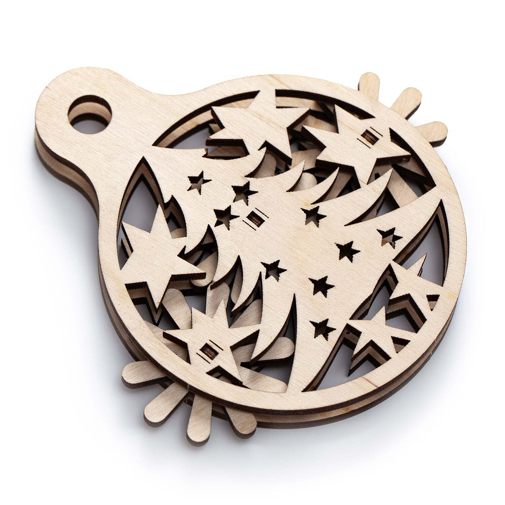 Деревянный конструктор Елочная игрушка - антистресс (DROVO)