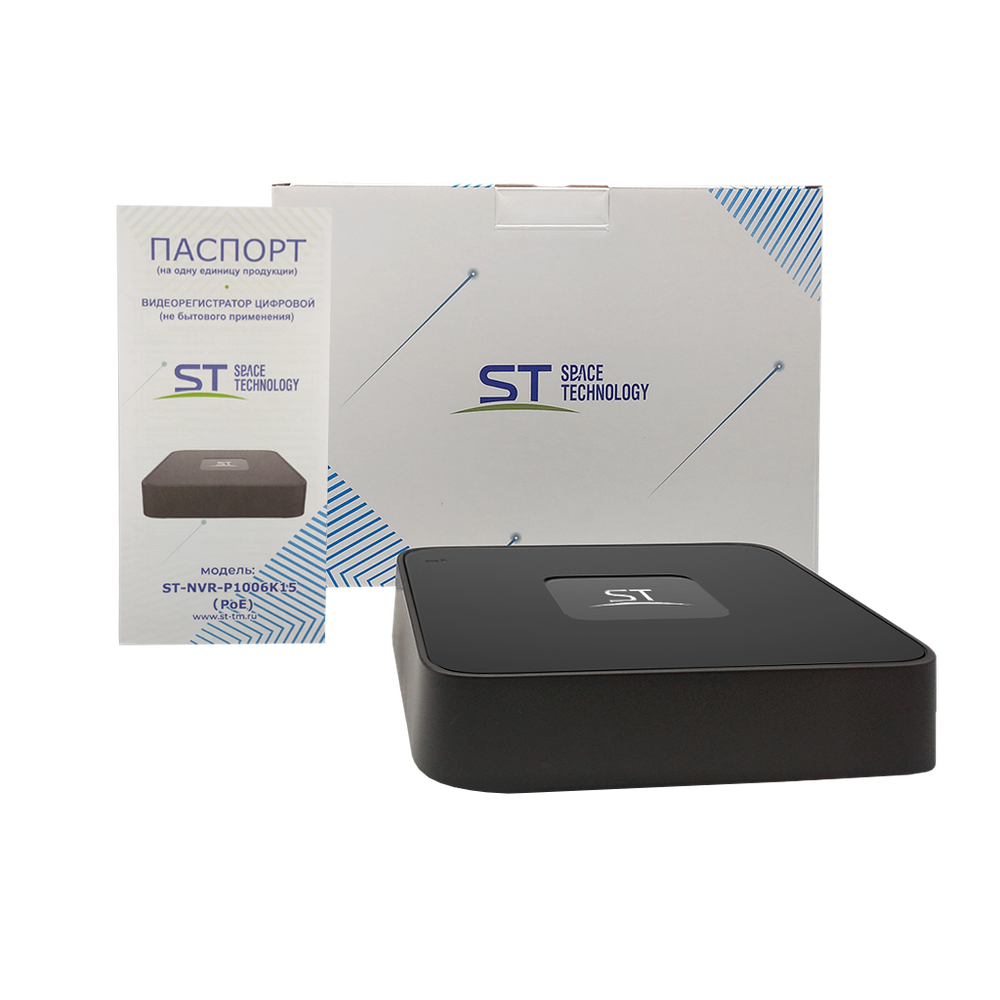 ST-NVR-P1006K15 (с 8РоЕ) TOWN, Видеорегистратор цифровой, режим работы:10 IP (6Mp)