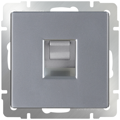 Розетка для интернета  Werkel WL06-RJ-45 серебряный