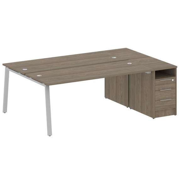 Метал Систем Рабочая станция с тумбой на А-образном м/к БА.РС-СТП-2.5