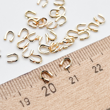 Протектор (защита) для тросика, цвет золото, размер 5 мм, цена за 10 шт