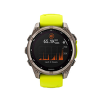 Умные часы Garmin Fenix 8, 47мм, Solar Sapphire Titanium Yellow (010-02906-21)