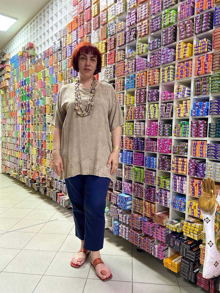 Блузка с вышивкой, вискоза, цвет бежевый 158167