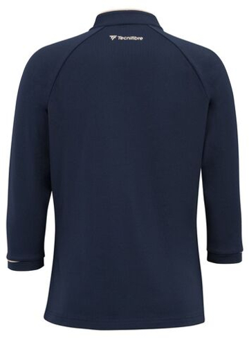 Женская теннисная футболка с длинным рукавом Tecnifibre Thermo Zipper 3/4 Sleeves - marine