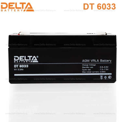 Аккумуляторная батарея Delta DT 6033 (6V / 3.3Ah)