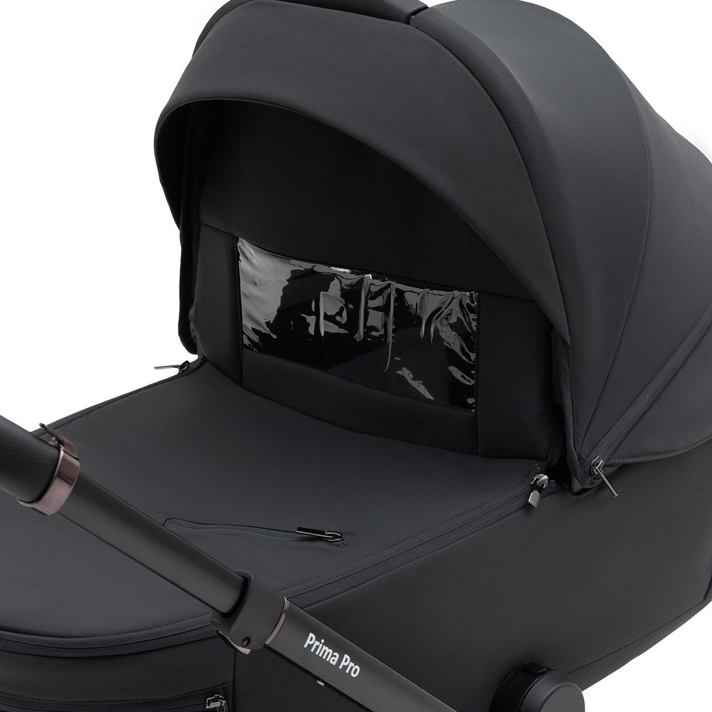 Коляска Agex Prima Pro 3 в 1 с автокреслом i-Safe Black Midnight Grey (Темно-серый)