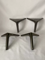 Ножки мебельные опоры черный хром 15 см/4 шт