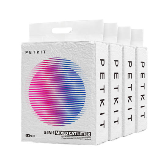 Набор из 4 упаковок кошачьего наполнителя для туалета смесь 5в1 Petkit