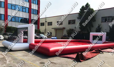 Надувной бассейн "Футбольное поле", красный 14*7*2.5 м