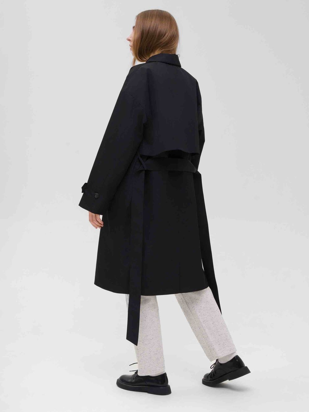 Плащ FOS Средней длины Женский Черный