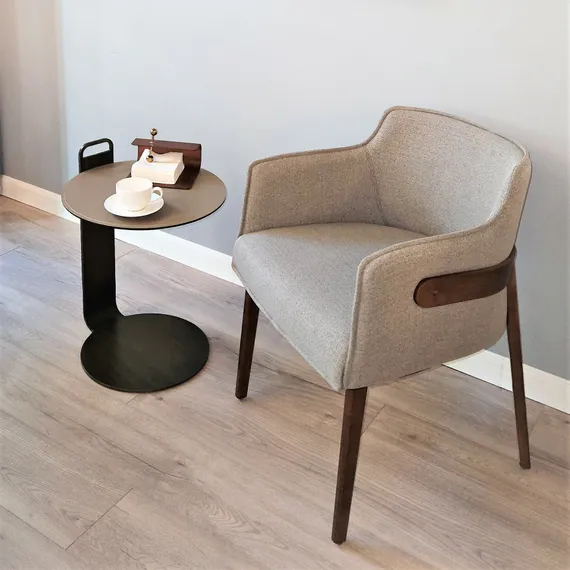 Полукресло Muka, серо-бежевое