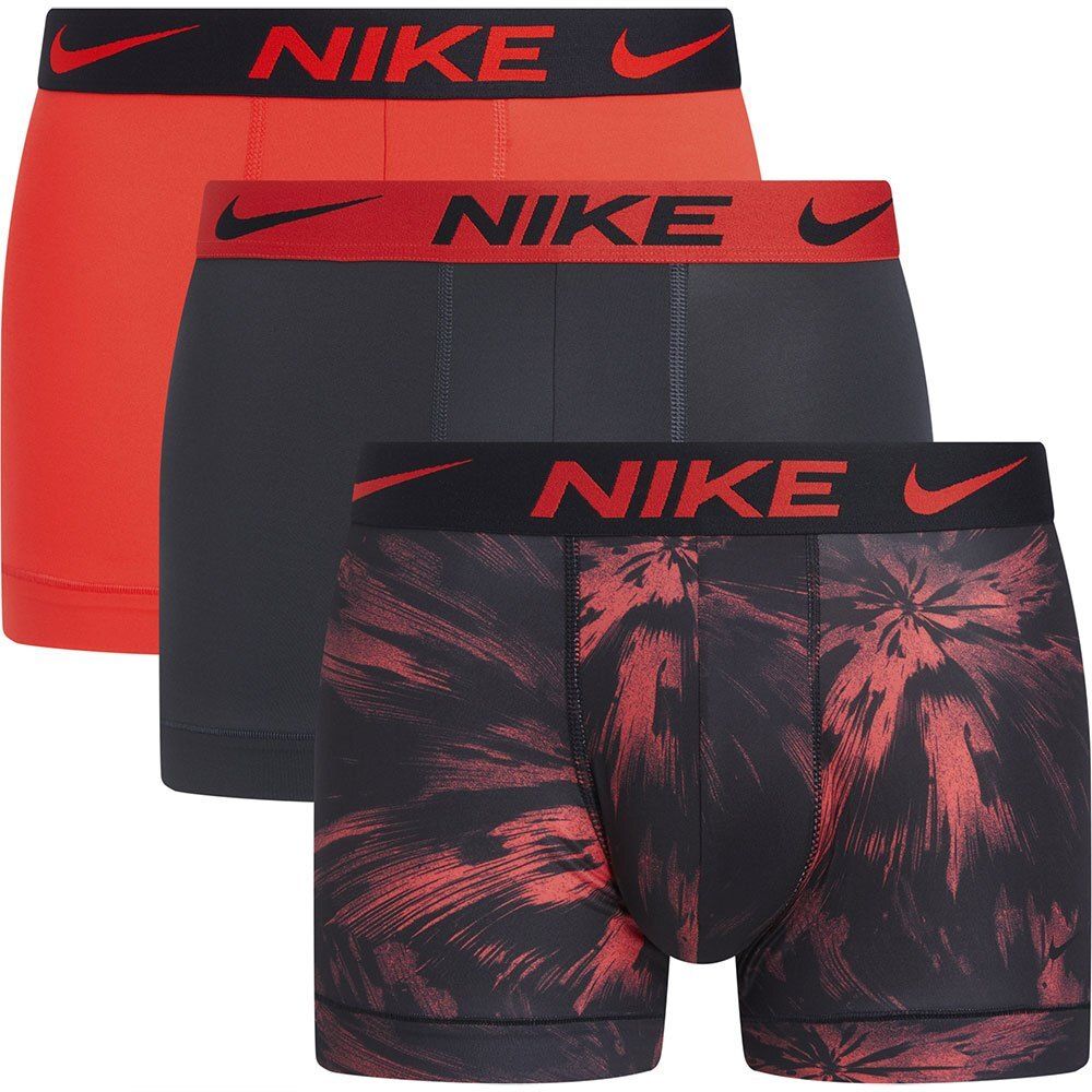 Мужские спортивные боксеры Nike Dri-Fit Essential Micro Trunk 3P - hyperspc print/anthracite/track red