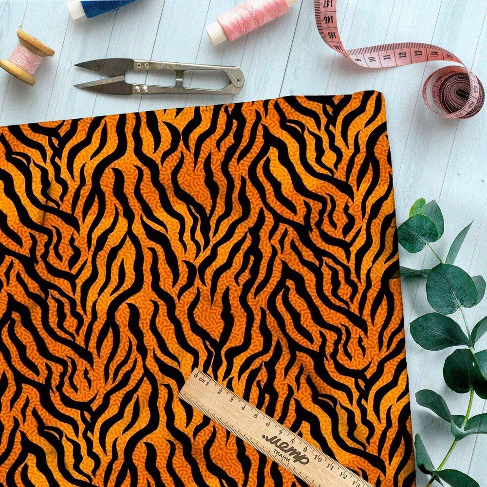 Ткань премиум мембрана тигриные полоски