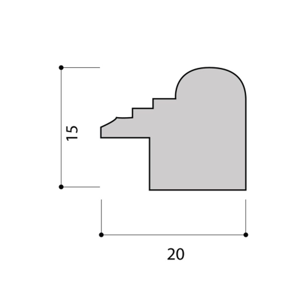 Фоторамка Image Art С20 15х21 деревянная из сосны, цвет махагон, вставка-прозрачный пластик | Image Art
