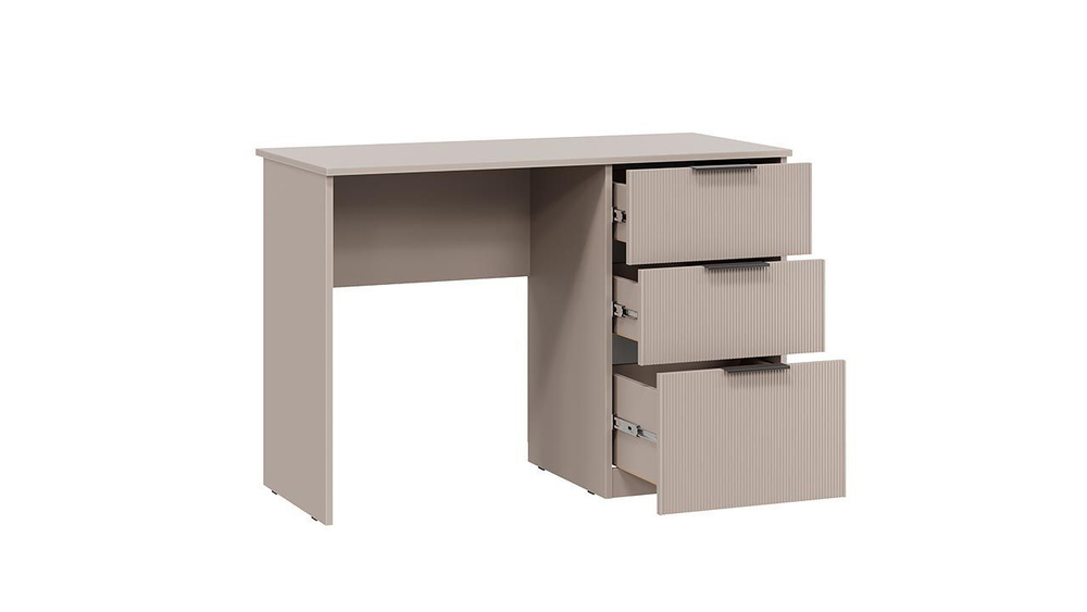 Стол письменный с ящиками Дуб Крафт Табачный/Холст Белый 110,2х50х75 см