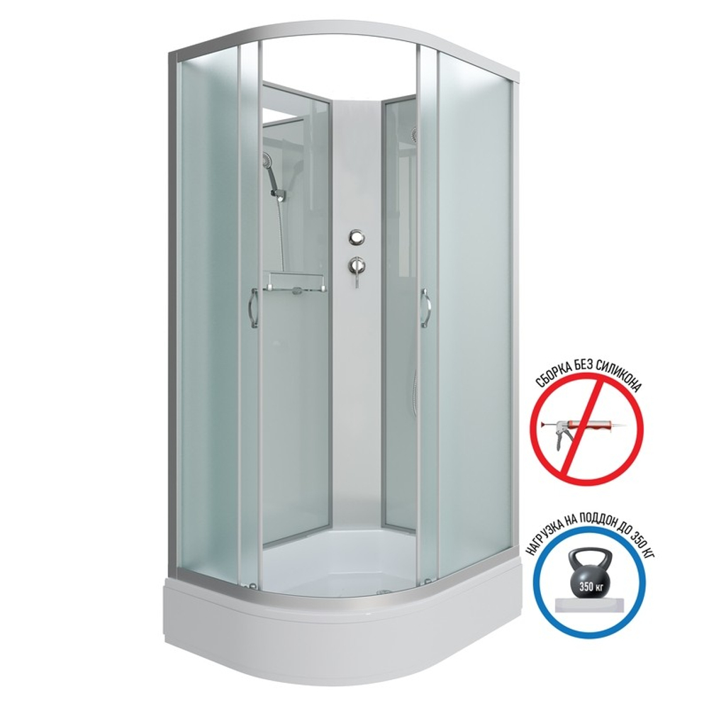 Душевая кабина Niagara Classic NG-33194-14RBK (110х90х200) средний поддон(26см),стекло матовое,4 места