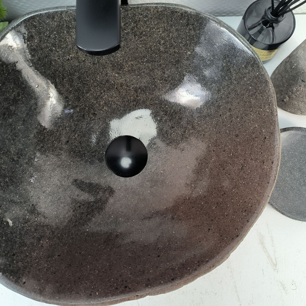 Каменная раковина из речного камня RS-05288 (38*35*15) 0860 из натурального камня