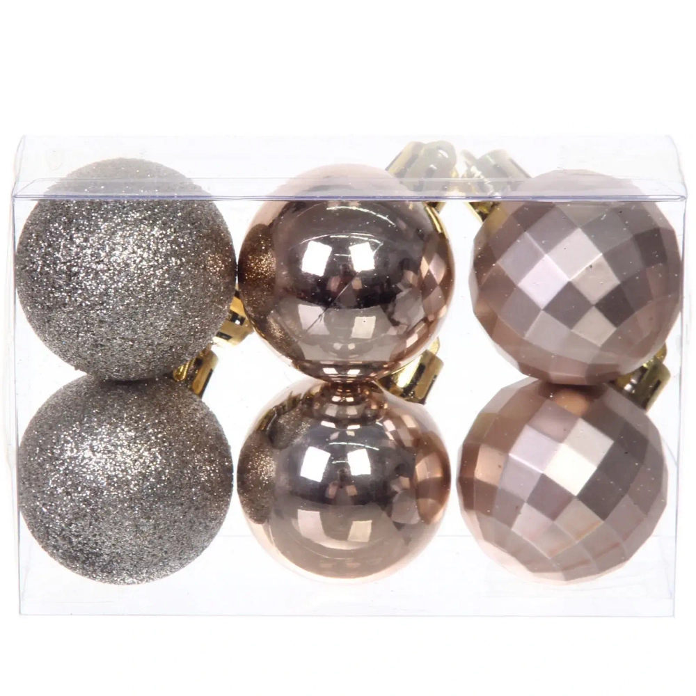 Набор ёлочных украшений «Сказочная зима» 45 предметов, Белый/Шампань