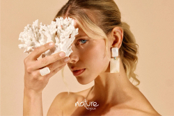 Серьги Nature Bijoux, Milos, с перламутром, окрашенным говлитом и костью, NB26.1-12-90645 (белый)