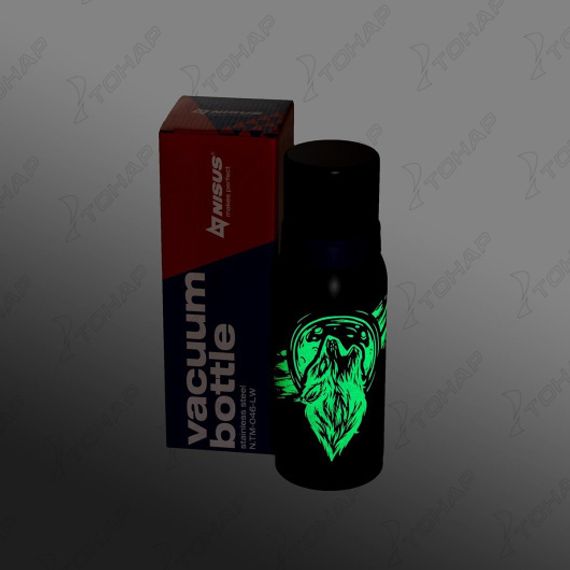 Термос NISUS 1000ML N.TM-046-LW Волк (2 крышки-кружки)