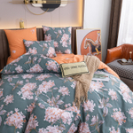 Комплект постельного белья Делюкс Сатин 100% хлопок на резинке LR457