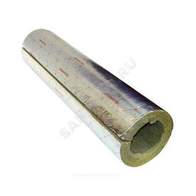 Цилиндр навивной минеральная вата ROCKWOOL 100 кашированный армированной фольгой 60/89 L=1м ROCKWOOL 135285