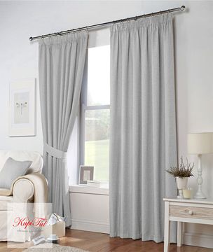 Тоскана (стальной). Плотные шторы рогожка.