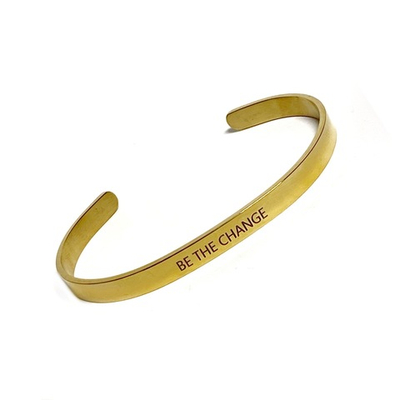Мотивационный браслет Be the change Gold