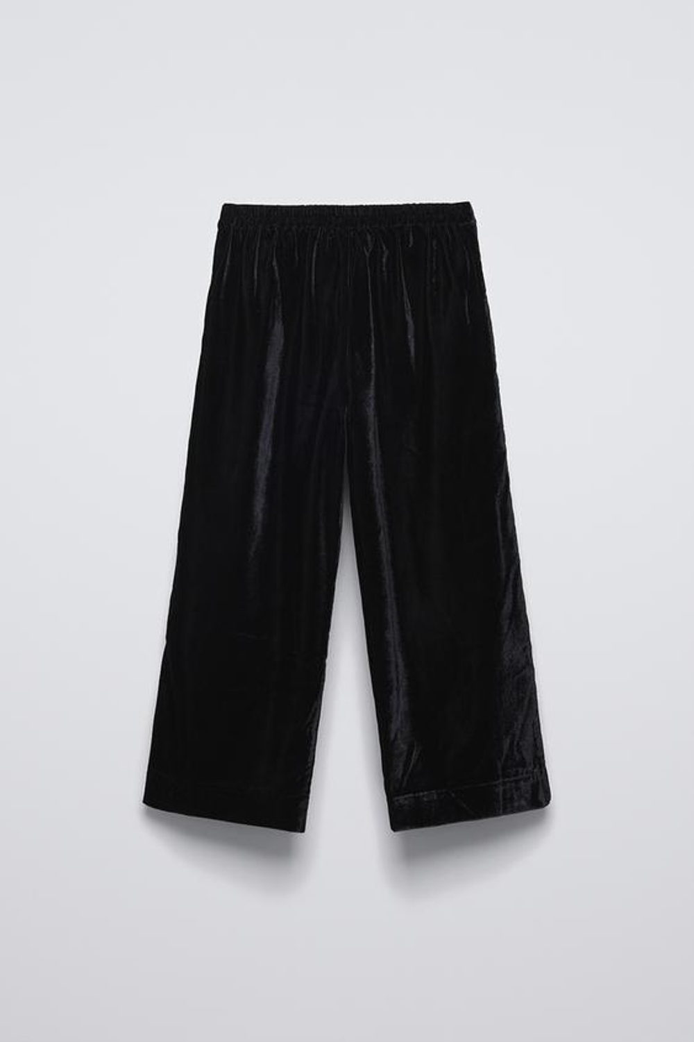 ZARA БАРХАТНЫЕ БРЮКИ С БУСИНАМИ, ЧЕРНЫЙ