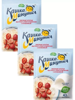Кашка Минутка со сливками в ассортименте х 15 штук