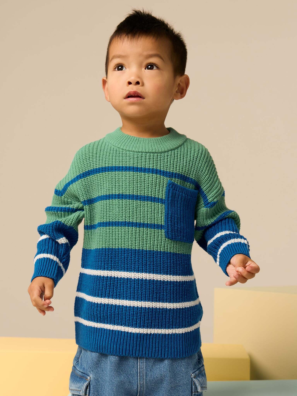 Джемпер для мальчика Next E27-751, Зеленый, Синий